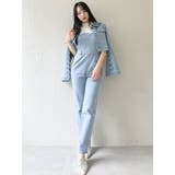 スリムデニムベアロンパース | dazzlin | 詳細画像6 