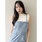 スリムデニムベアロンパース | dazzlin | 詳細画像8 