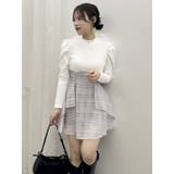 バックリボンパワショルミニコルセットワンピース | dazzlin | 詳細画像26