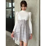 バックリボンパワショルミニコルセットワンピース[品番 バックリボンパワショルミニコルセットワンピース[品番