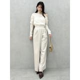 【セットアップ対応】アシメウエストセミウエストパンツ | dazzlin | 詳細画像18 