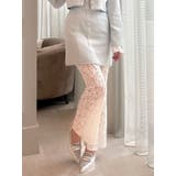 オフホワイト | カーブパネルレースパンツ | dazzlin