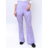 パープル | カーブパネルレースパンツ | dazzlin