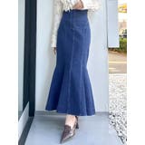 インディゴ | バックレースアップスイッチングマーメイドスカート | dazzlin