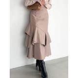 ベージュ | バックレースアップアシメマーメイドスカート | dazzlin