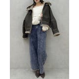 カーブラインデニムパンツ | dazzlin | 詳細画像5 