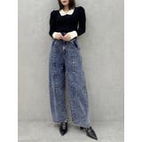 カーブラインデニムパンツ | dazzlin | 詳細画像8 