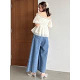 ダブルハイウエストワイドデニムパンツ | dazzlin | 詳細画像22 