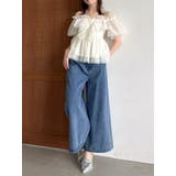 ダブルハイウエストワイドデニムパンツ | dazzlin | 詳細画像25 