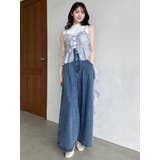 ダブルハイウエストワイドデニムパンツ | dazzlin | 詳細画像6 