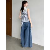 ダブルハイウエストワイドデニムパンツ | dazzlin | 詳細画像9 