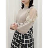 ピンク | ショルダーフラワーニットプルオーバー | dazzlin