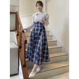 デコルテオープンリブニットトップス | dazzlin | 詳細画像11