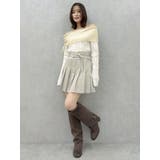 レースレイヤードリブニットトップス | dazzlin | 詳細画像16 