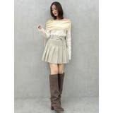 レースレイヤードリブニットトップス | dazzlin | 詳細画像17 