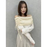 レースレイヤードリブニットトップス | dazzlin | 詳細画像20 