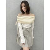 レースレイヤードリブニットトップス | dazzlin | 詳細画像22 