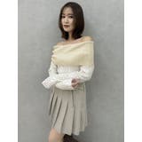 レースレイヤードリブニットトップス | dazzlin | 詳細画像23 