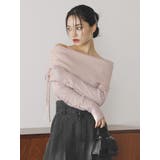 レースレイヤードリブニットトップス | dazzlin | 詳細画像5 