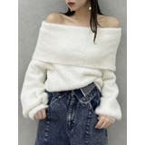 オフホワイト | シャギーオフショルニットプルオーバー | dazzlin