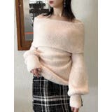 ピンク | シャギーオフショルニットプルオーバー | dazzlin