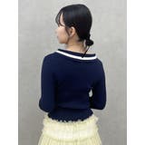 セーラータイシェイプニットトップス | dazzlin | 詳細画像14