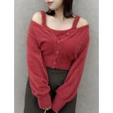 レッド | ミニシャギーラメニットキャミ | dazzlin