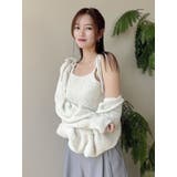 ベージュ | ミニシャギーラメニットキャミ | dazzlin