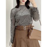 グレー | シアーベロアトップス | dazzlin