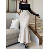 チョーカー付きオフショルドレープ長袖トップス | dazzlin | 詳細画像15 