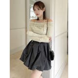 チョーカー付きオフショルドレープ長袖トップス | dazzlin | 詳細画像23 