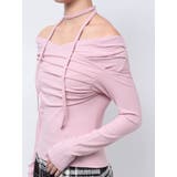 チョーカー付きオフショルドレープ長袖トップス | dazzlin | 詳細画像29 