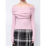 チョーカー付きオフショルドレープ長袖トップス | dazzlin | 詳細画像32 