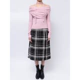 チョーカー付きオフショルドレープ長袖トップス | dazzlin | 詳細画像33 