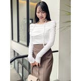 チョーカー付きオフショルドレープ長袖トップス | dazzlin | 詳細画像9 