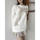 オフホワイト | リボンディティールカットプルオーバー | dazzlin