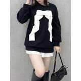 ブラック | リボンディティールカットプルオーバー | dazzlin