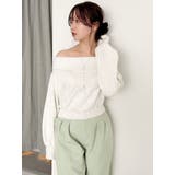 デコルテオープンスウェットトップス | dazzlin | 詳細画像10 