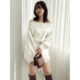 デコルテオープンスウェットトップス | dazzlin | 詳細画像13 