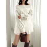 デコルテオープンスウェットトップス | dazzlin | 詳細画像16 