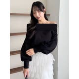 デコルテオープンスウェットトップス | dazzlin | 詳細画像22 