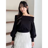 デコルテオープンスウェットトップス | dazzlin | 詳細画像23 