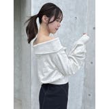 デコルテオープンスウェットトップス | dazzlin | 詳細画像28 