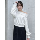 デコルテオープンスウェットトップス | dazzlin | 詳細画像29 