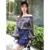 デコルテオープンスウェットトップス | dazzlin | 詳細画像30 