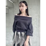 デコルテオープンスウェットトップス | dazzlin | 詳細画像36 