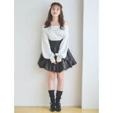 デコルテオープンスウェットトップス | dazzlin | 詳細画像4 