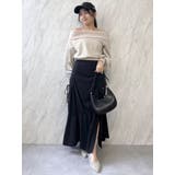 デコルテオープンスウェットトップス | dazzlin | 詳細画像46 