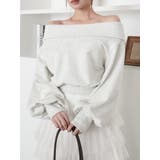 デコルテオープンスウェットトップス | dazzlin | 詳細画像6 