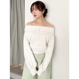 デコルテオープンスウェットトップス | dazzlin | 詳細画像8 